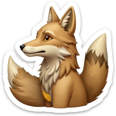 Howling coyote  sticker