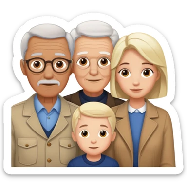 Leah and james and oliver and gemma and nana and grandad  sticker