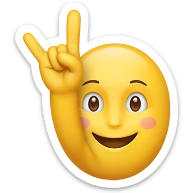 A yellow emoji with hand dap up sticker