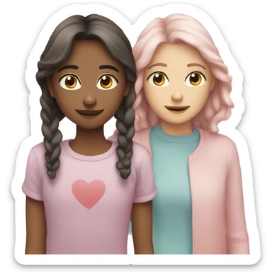 Two-hearts-coloured-light-pastel-shade sticker