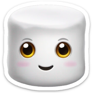 A marshmallow with eyes  sticker