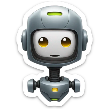 robot ovalado sticker