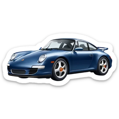 Navy blue Porsche  sticker