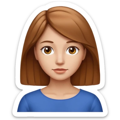 Woman hair below the shoulders light brown sticker