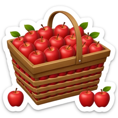 Rectangular Apple Basket sticker