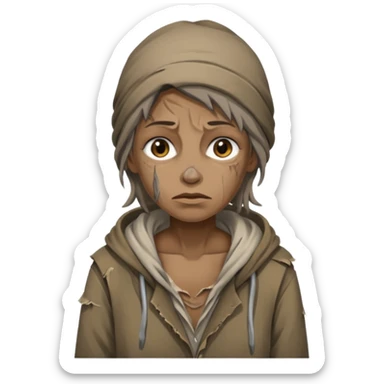 a homeless woman sticker