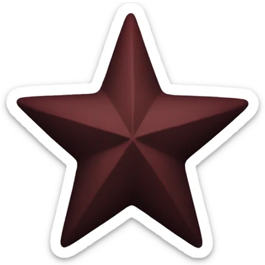 Dark red star sticker
