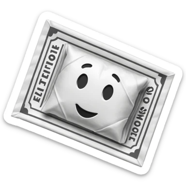 lotery ticket blackwhite sticker