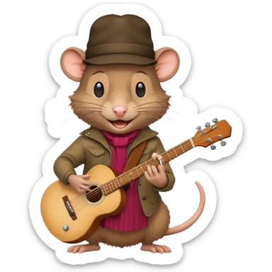 rat guitarist sticker
