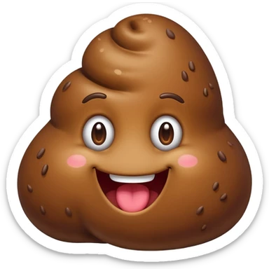 Un caca qui rigole sticker