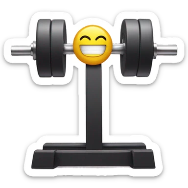 Iphone 13 sitting on a gym dumbell  sticker