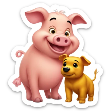 piglet and winnie the poo sticker