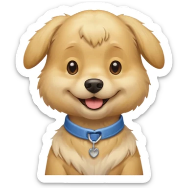 blonde hair dog with shirt sticker