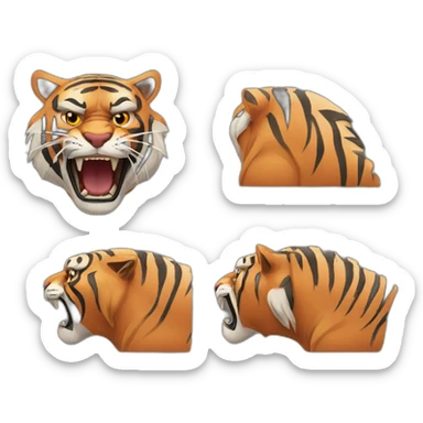angry- tiger sticker