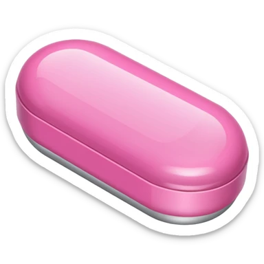 pink medication capsule sticker