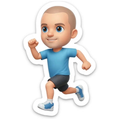 Running emoji of myself sticker