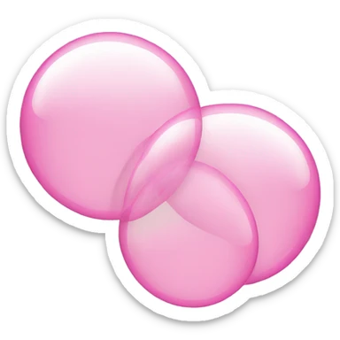 Three  light pink bubbles  sticker