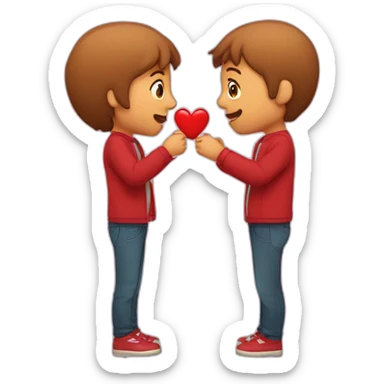 Beso de corazón  sticker
