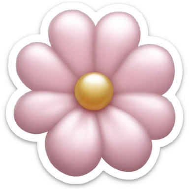Pearl light pink flower sticker