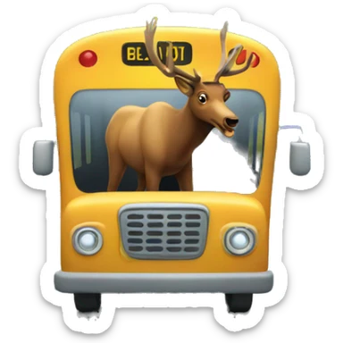 An Elk Driving a Bus sticker