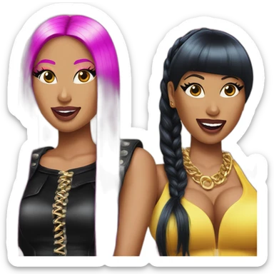 Nicki Minaj and Cardi B sticker