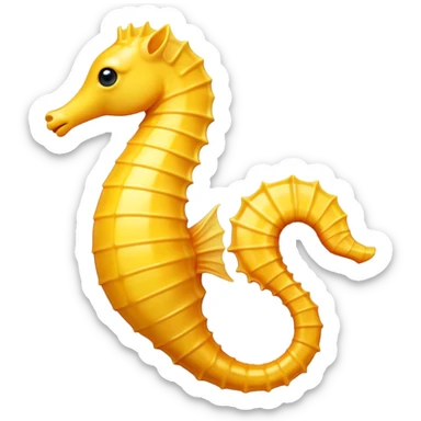 Yellow seahorse sticker