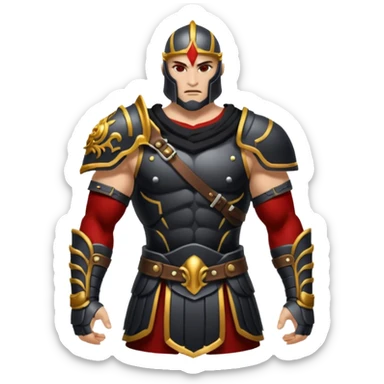 ares god of war black armour sticker