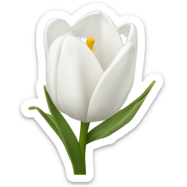 White tulpis sticker