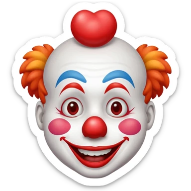 Palhaço mandando beijo sticker