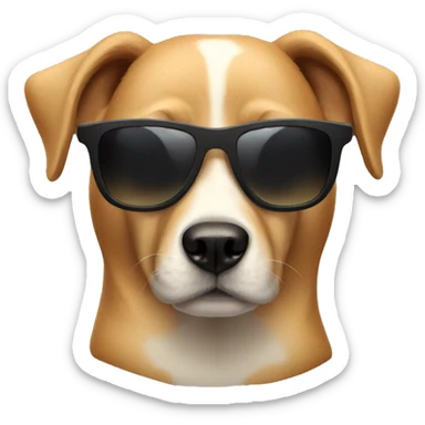 Dog wearing sunglasses  sticker