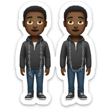 black man with broken chains sticker