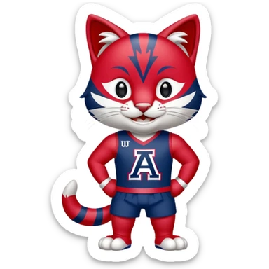 Arizona Wildcats mascot Wilber sticker
