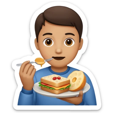 Someone eating sticker
