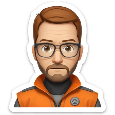 gordon freeman 100 100px without helmet sticker