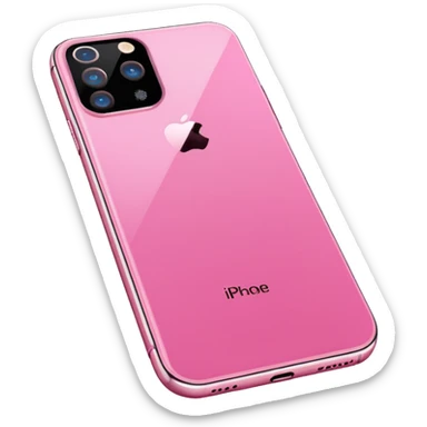Create me a pink iPhone 17 pro image with the screen in a straight position. png sticker