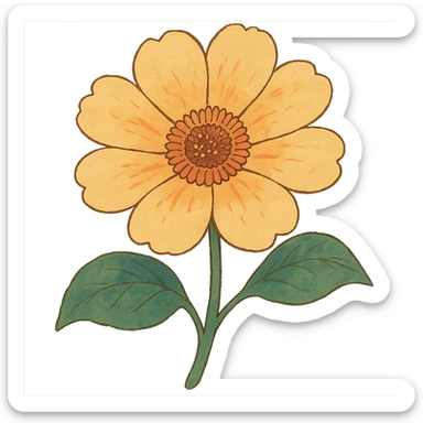 ghibli style flower sticker