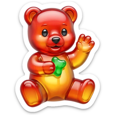 Gummy bear sticker