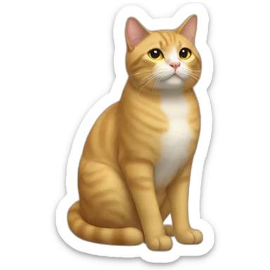 Gato gordo amarillo  sticker