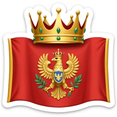 peux tu me générer le drapeau de l'empire romain en mode emoji drapeau basique avec une couronne de l'aurier et marquer SPQR au milieux sticker