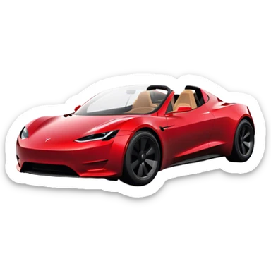 Tesla Roadster - Tesla (Model Year: 2020) (Iconic colour: Dark Red) sticker