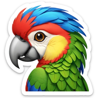 Parrot making 🫡 sticker