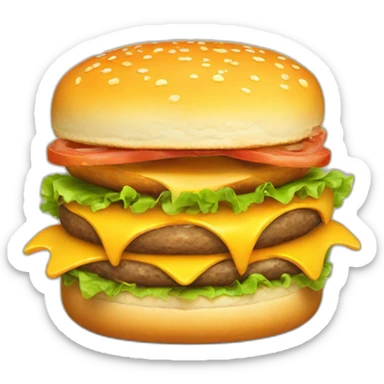 hamburger cheese sticker