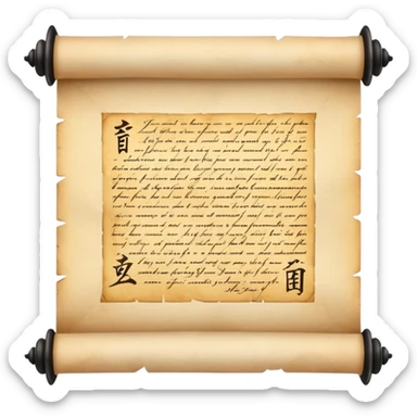 Beautiful and magical scroll with words on it  sticker