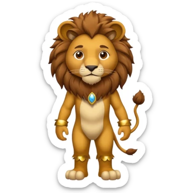 man in lion  costume  sticker