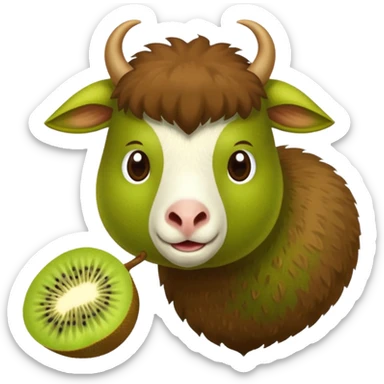 Kiwi goat sticker