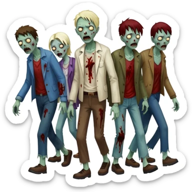 Zombie apocalypse sticker