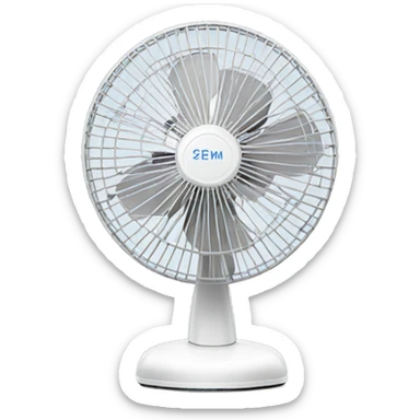 Cute white classic Stand fan sticker