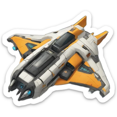 SHMUP space ship sticker