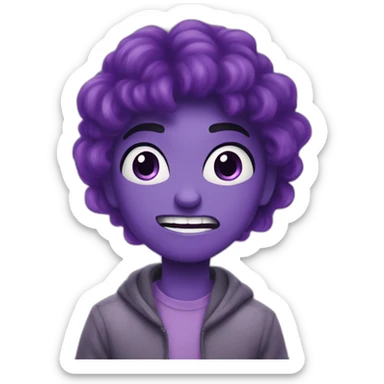 The purple Fear Inside Out sticker