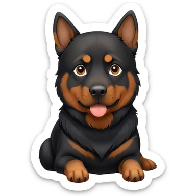 Black Rottweiler/German Shepard mix. sticker